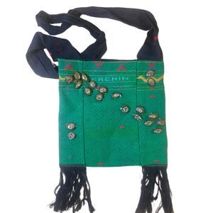 Vintage embroidered Kachin crossbody bag
